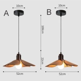 Nordic Pendellampa Wabi Sabi Style Tyg Lampskärm Dekorativ Taklampa