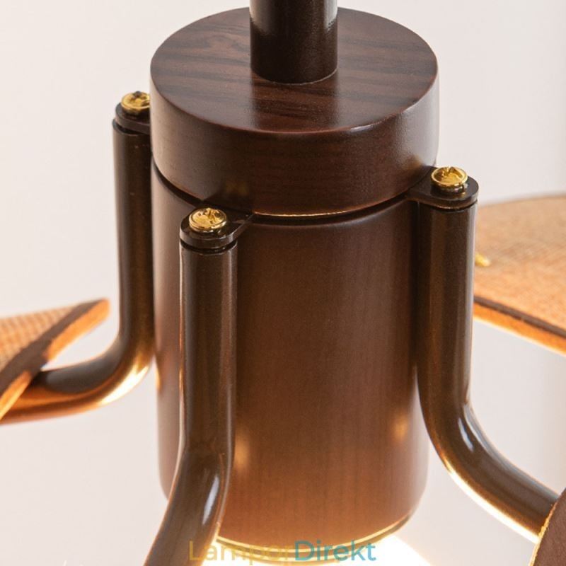 Nordic Pendellampa Wabi Sabi Style Tyg Lampskärm Dekorativ Taklampa