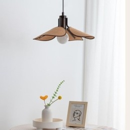 Nordic Pendellampa Wabi Sabi Style Tyg Lampskärm Dekorativ Taklampa