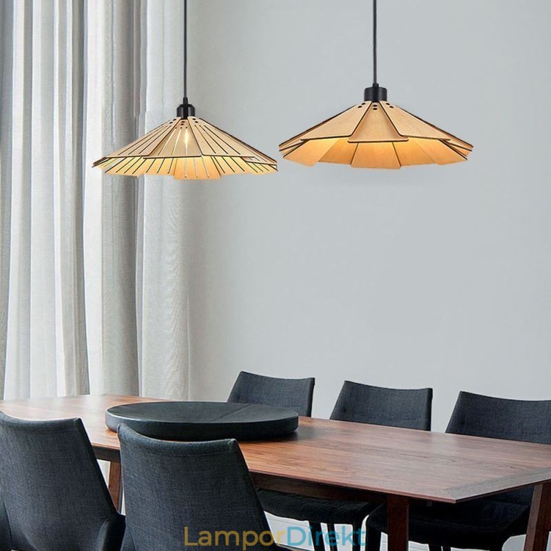 Taklampa Creative Retro Taklampa I Trä