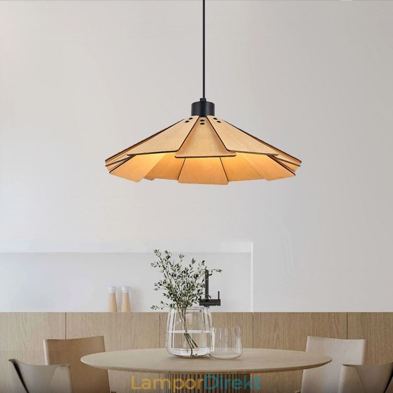 Taklampa Creative Retro Taklampa I Trä