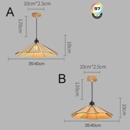 Taklampa Creative Retro Taklampa I Trä