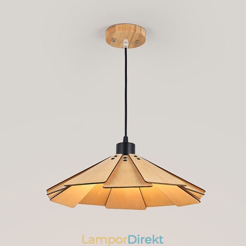 Taklampa Creative Retro Taklampa I Trä