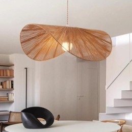 Retro Taklampa Creative Wabi Sabi Halmhatt Hamparep Taklampa