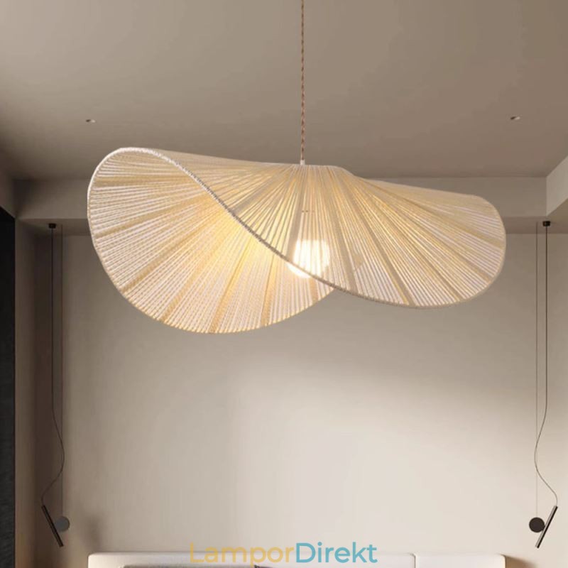 Retro Taklampa Creative Wabi Sabi Halmhatt Hamparep Taklampa