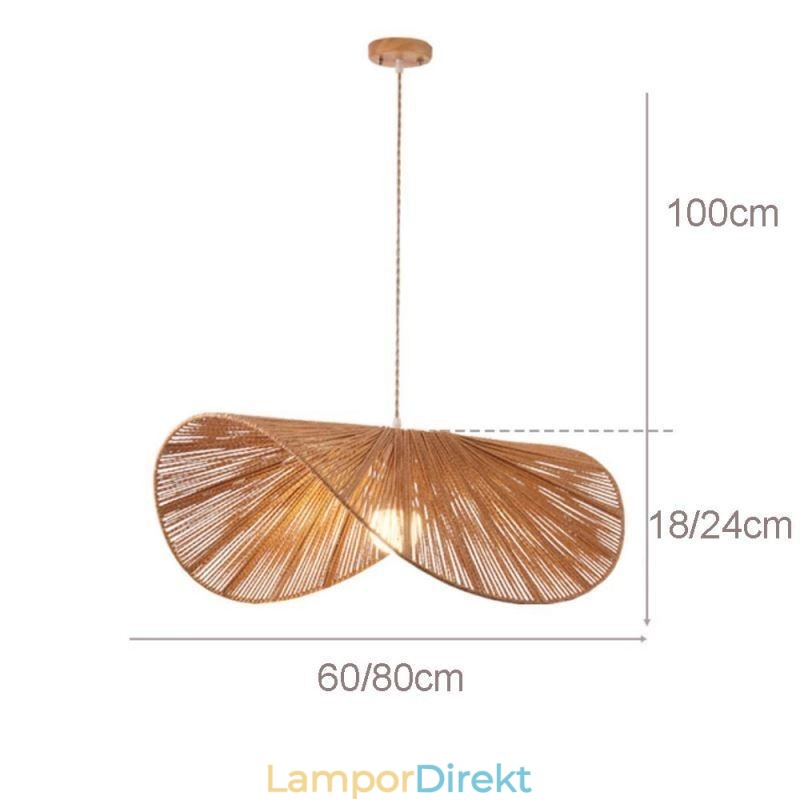 Retro Taklampa Creative Wabi Sabi Halmhatt Hamparep Taklampa