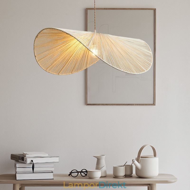 Retro Taklampa Creative Wabi Sabi Halmhatt Hamparep Taklampa