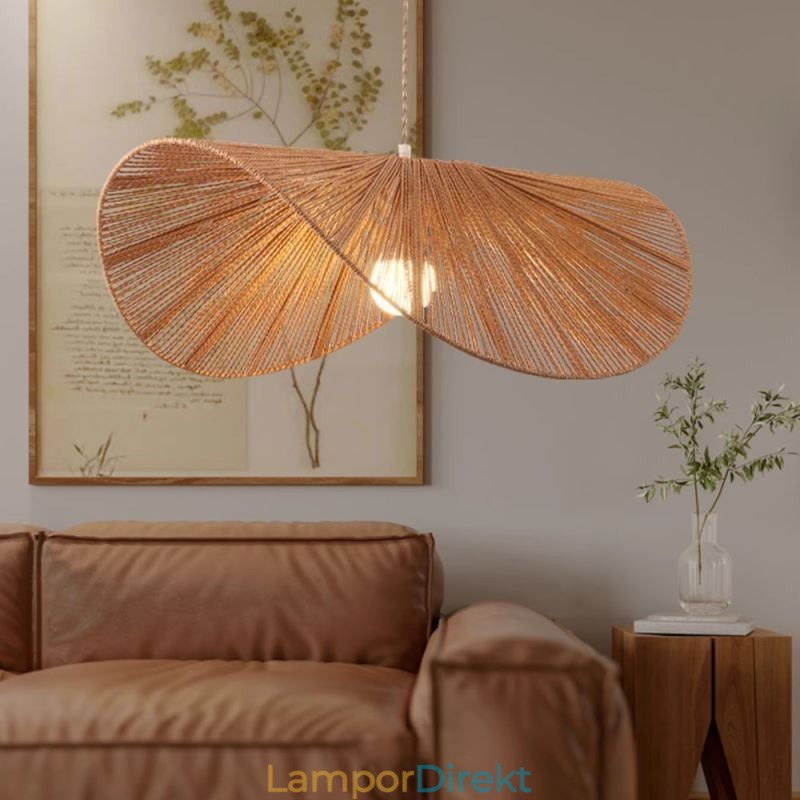 Retro Taklampa Creative Wabi Sabi Halmhatt Hamparep Taklampa