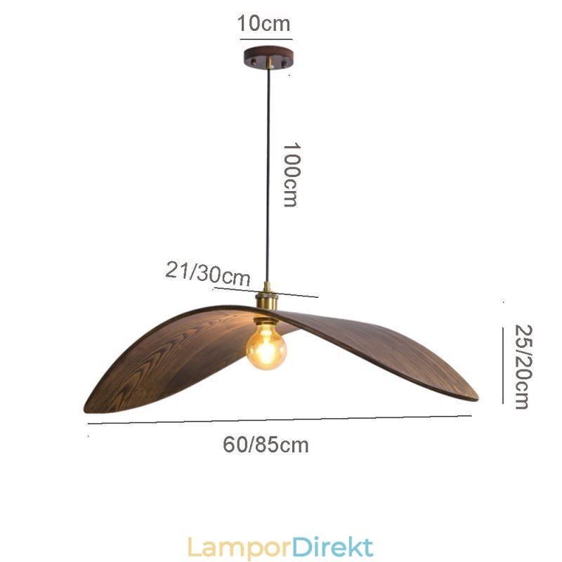 Pendellampa I Massivt Trä Creative Retro Taklampa