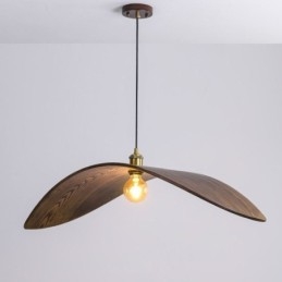 Pendellampa I Massivt Trä Creative Retro Taklampa