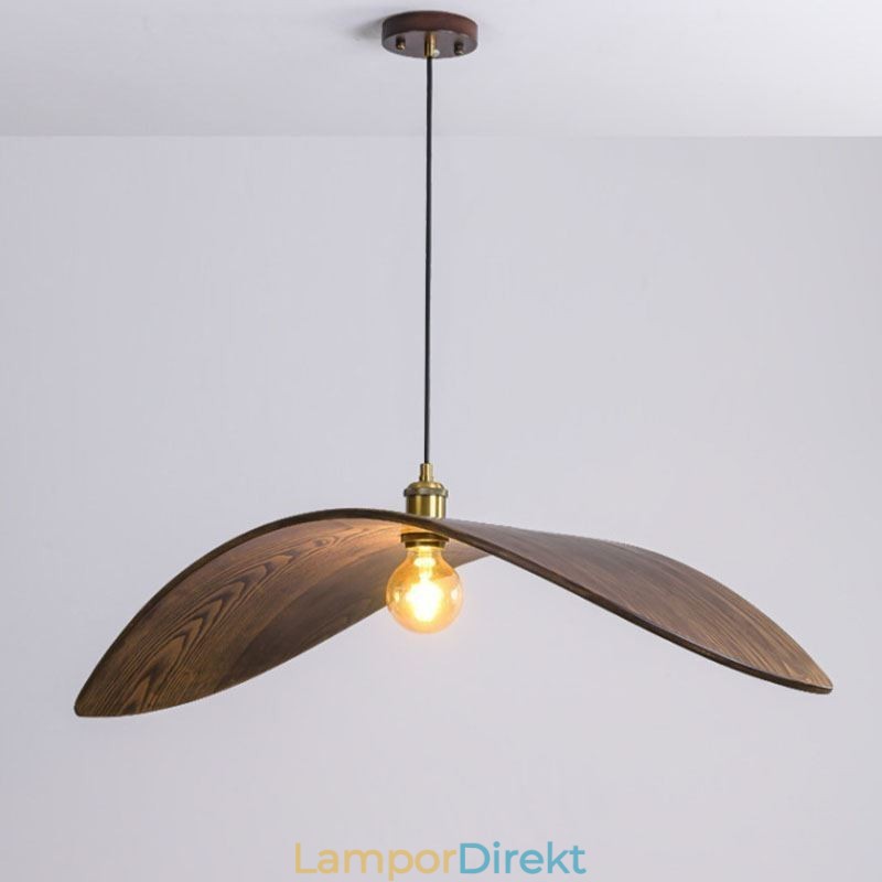 Pendellampa I Massivt Trä Creative Retro Taklampa