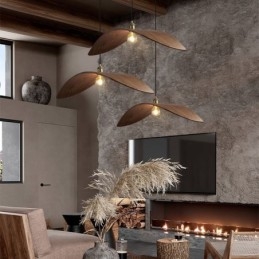 Pendellampa I Massivt Trä Creative Retro Taklampa