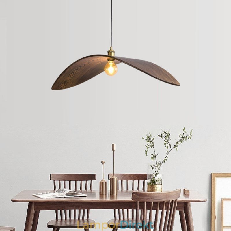 Pendellampa I Massivt Trä Creative Retro Taklampa