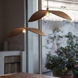 Pendellampa I Massivt Trä Creative Retro Taklampa