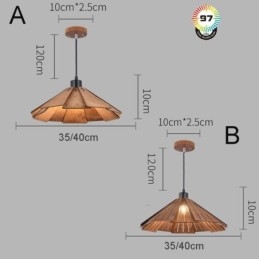 Retro Taklampa Kreativ Taklampa I Trä