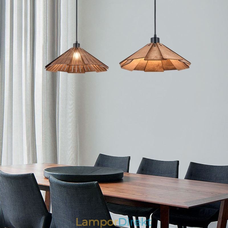 Retro Taklampa Kreativ Taklampa I Trä