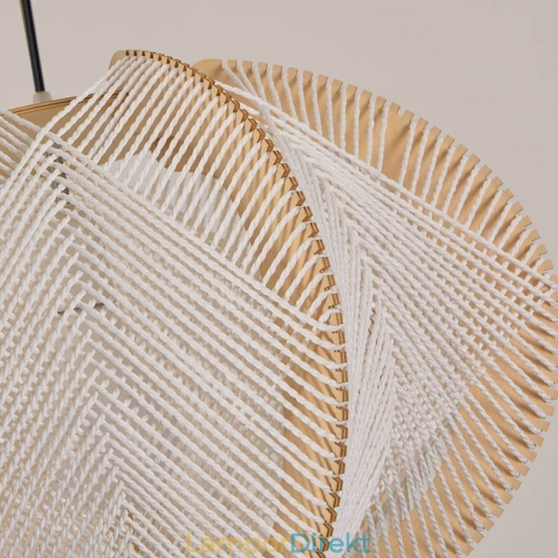 Nordic Pendellampa Retro Wabi Sabi Style Handgjord Taklampa I Massivt Trä