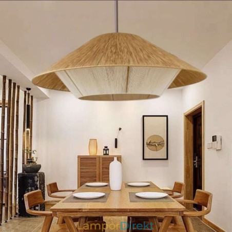 Hamp Rep Pendel Light Handvävd Taklampa