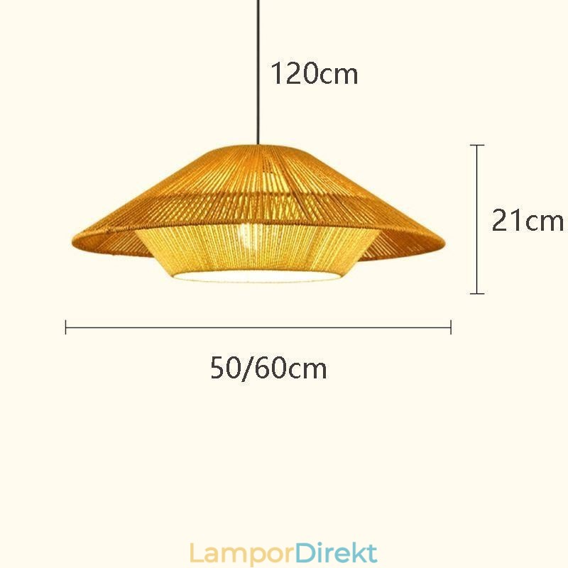 Hamp Rep Pendel Light Handvävd Taklampa