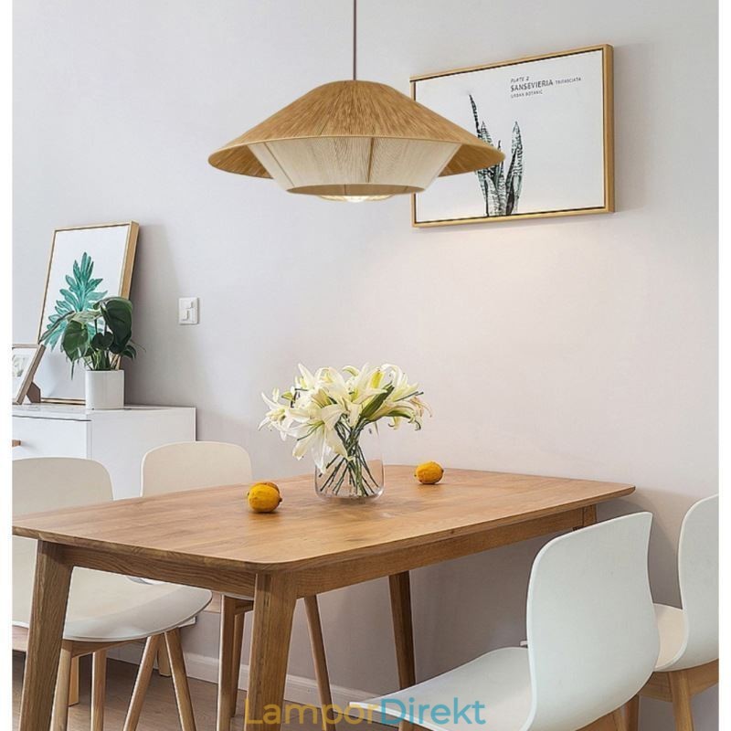 Hamp Rep Pendel Light Handvävd Taklampa