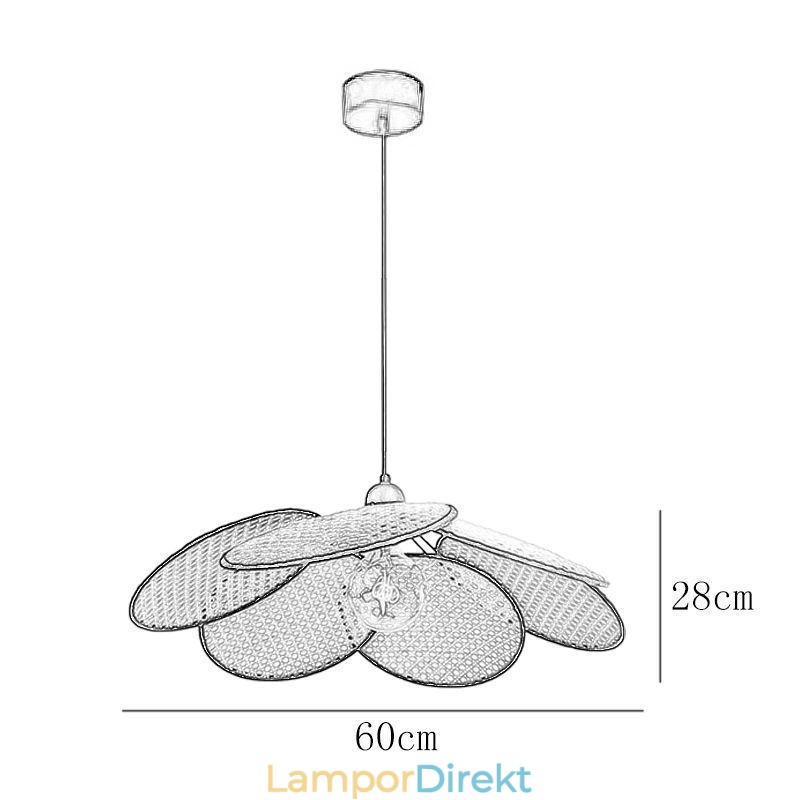 Pendellampa Naturlig Enkel Handvävd Lampa