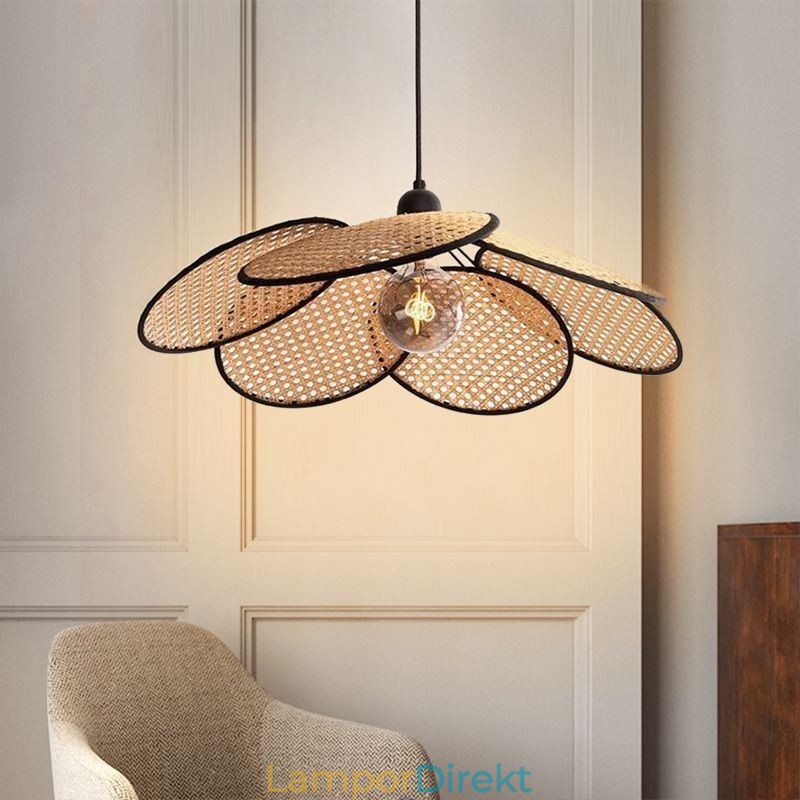 Pendellampa Naturlig Enkel Handvävd Lampa