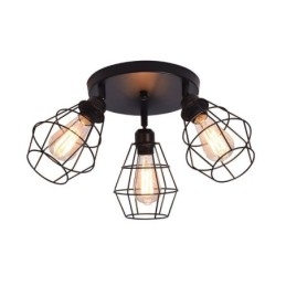 Industriell Infälld Taklampa 3 Ljusmetallbur Taklampa