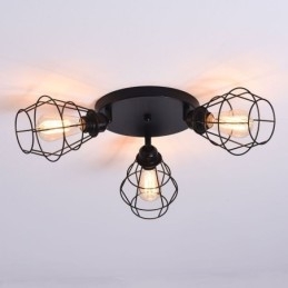 Industriell Infälld Taklampa 3 Ljusmetallbur Taklampa