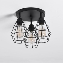 Industriell Infälld Taklampa 3 Ljusmetallbur Taklampa
