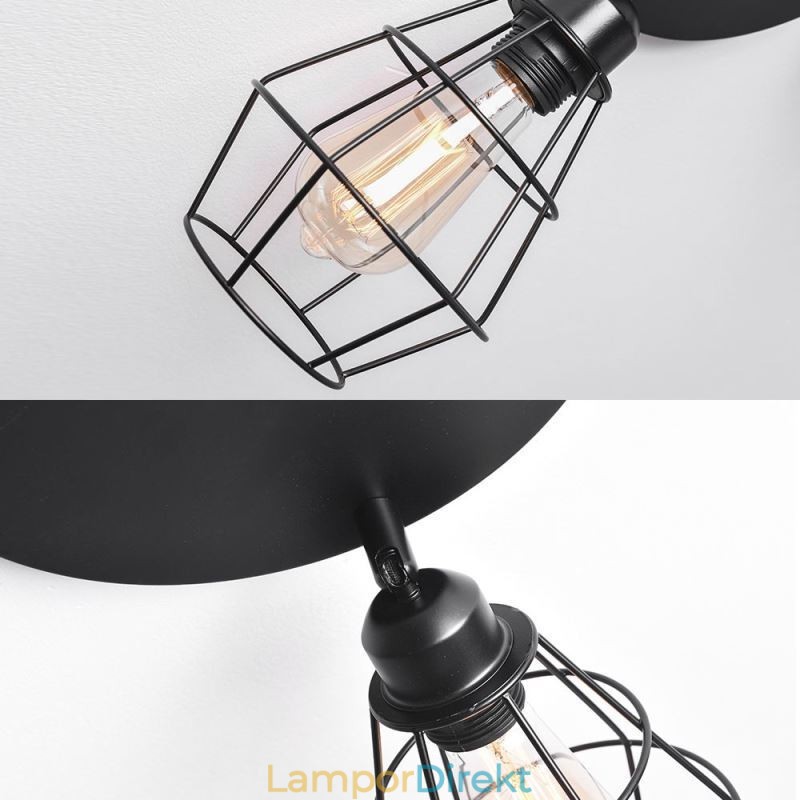 Industriell Infälld Taklampa 3 Ljusmetallbur Taklampa