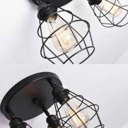 Industriell Infälld Taklampa 3 Ljusmetallbur Taklampa