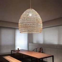 Handvävd Hänglampa Rotting Hängande Ljus Bondgård