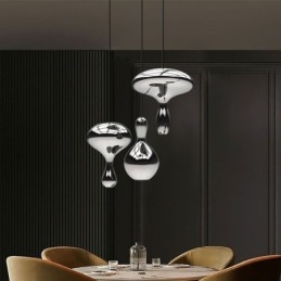 Creative Pendel Light Modern Enkel Elektropläterad Glas Liten Taklampa