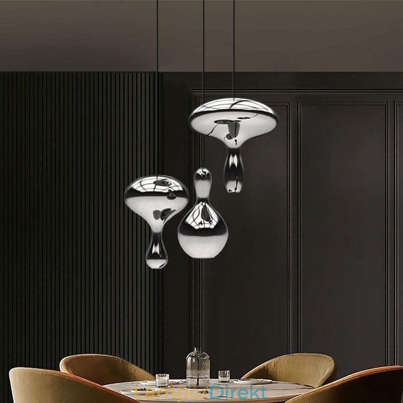 Creative Pendel Light Modern Enkel Elektropläterad Glas Liten Taklampa