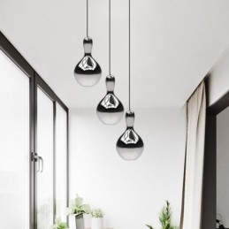 Creative Pendel Light Modern Enkel Elektropläterad Glas Liten Taklampa