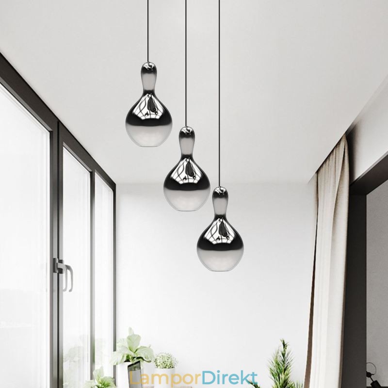 Creative Pendel Light Modern Enkel Elektropläterad Glas Liten Taklampa