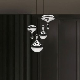 Creative Pendel Light Modern Enkel Elektropläterad Glas Liten Taklampa