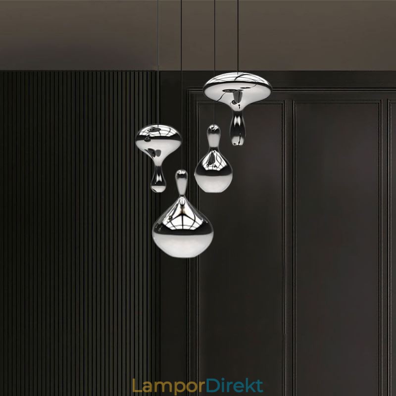 Creative Pendel Light Modern Enkel Elektropläterad Glas Liten Taklampa