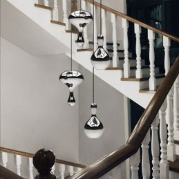 Creative Pendel Light Modern Enkel Elektropläterad Glas Liten Taklampa