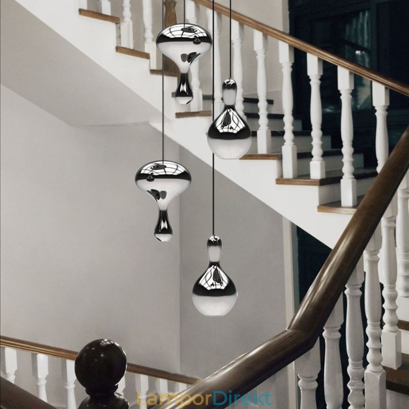 Creative Pendel Light Modern Enkel Elektropläterad Glas Liten Taklampa
