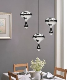 Creative Pendel Light Modern Enkel Elektropläterad Glas Liten Taklampa