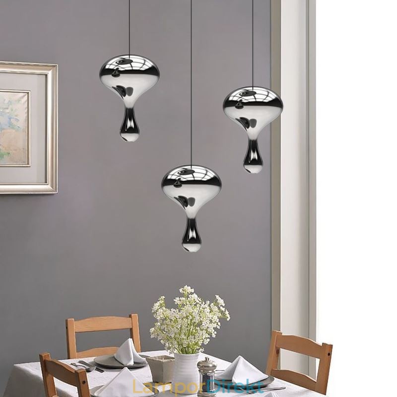 Creative Pendel Light Modern Enkel Elektropläterad Glas Liten Taklampa