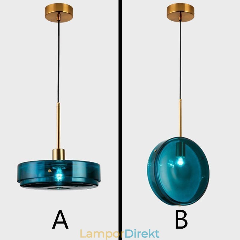 Rund Kaka Glas Taklampa Modern Minimalistisk Smidesjärn Taklampa