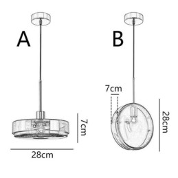 Rund Kaka Glas Taklampa Modern Minimalistisk Smidesjärn Taklampa