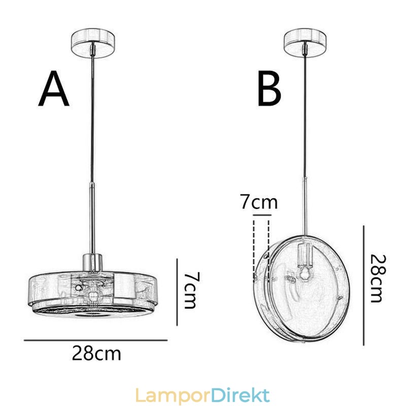 Rund Kaka Glas Taklampa Modern Minimalistisk Smidesjärn Taklampa