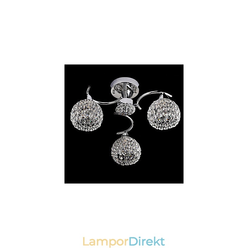 Modern Samtida Kristall Galvaniserad Metall Hänglampa Flush Mount