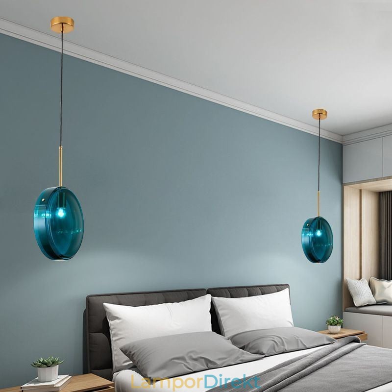 Rund Kaka Glas Taklampa Modern Minimalistisk Smidesjärn Taklampa