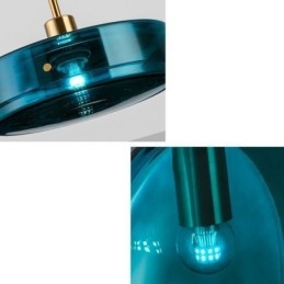 Rund Kaka Glas Taklampa Modern Minimalistisk Smidesjärn Taklampa