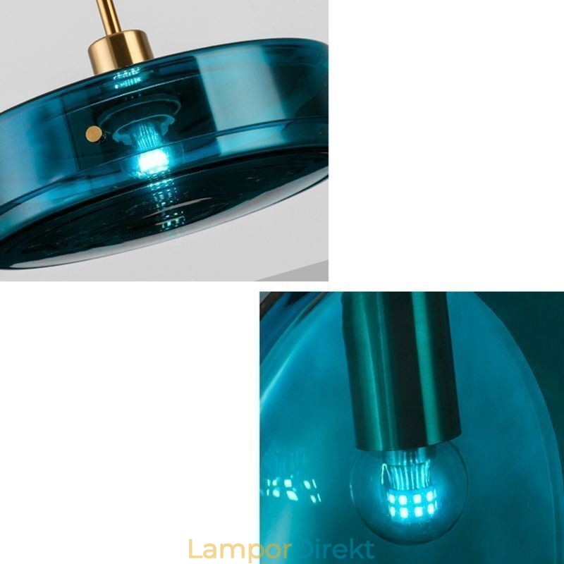 Rund Kaka Glas Taklampa Modern Minimalistisk Smidesjärn Taklampa