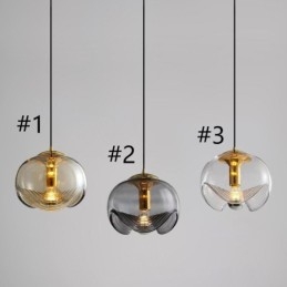 Ståndare Glas Taklampa Modern Minimalistisk Smidesjärn Taklampa